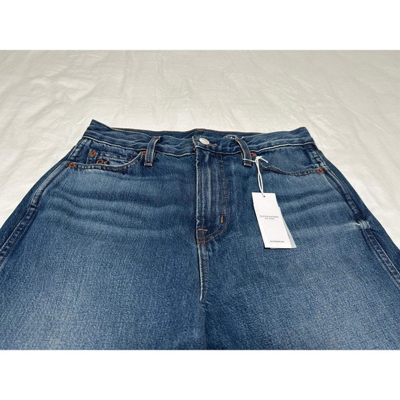 Outerknown Sea Jeans The Brook Wide Leg High Rise Blue Denim Womens Size 28 New - Picture 4 of 10